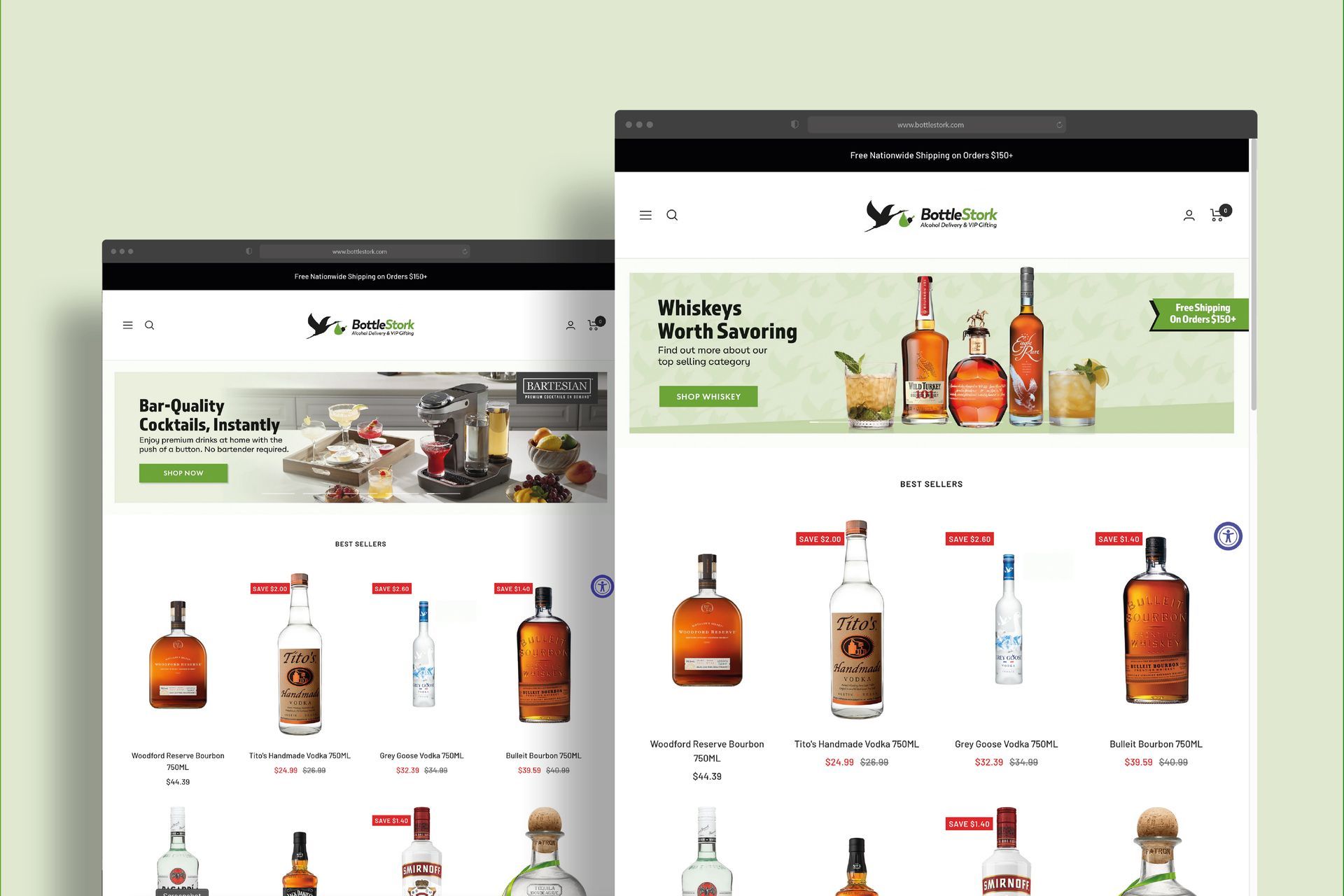 Website layout design.