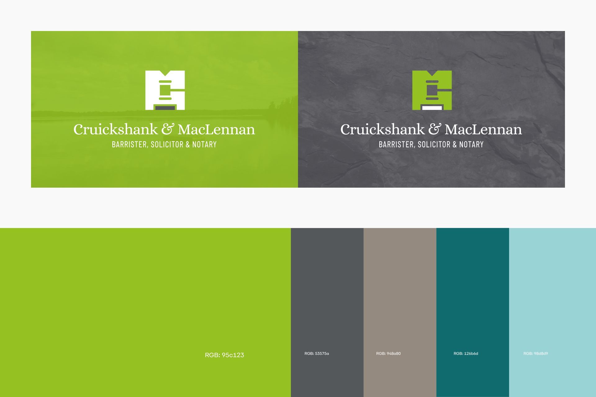 Law firm brand guide - colour selection