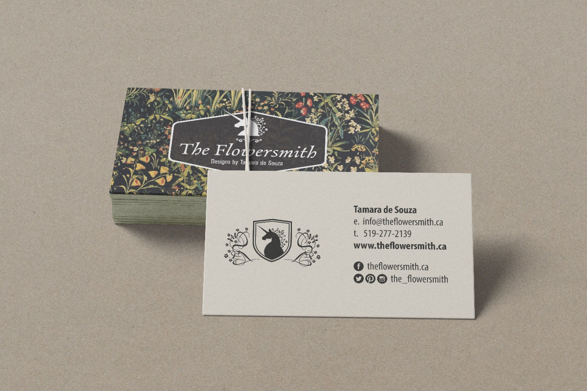 Florist business card design