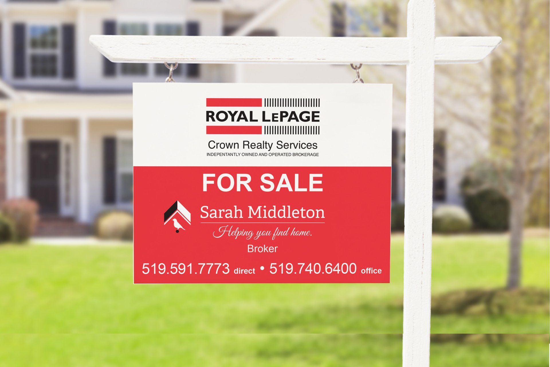 Real Estate Signage design by graphic designer Ben Haskins of Active Reason Design.