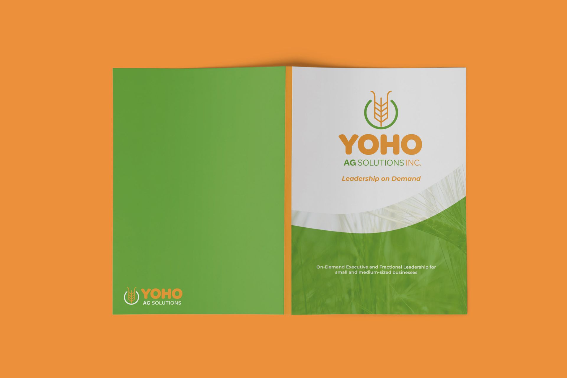 Yoho Ag Solutions business folder design