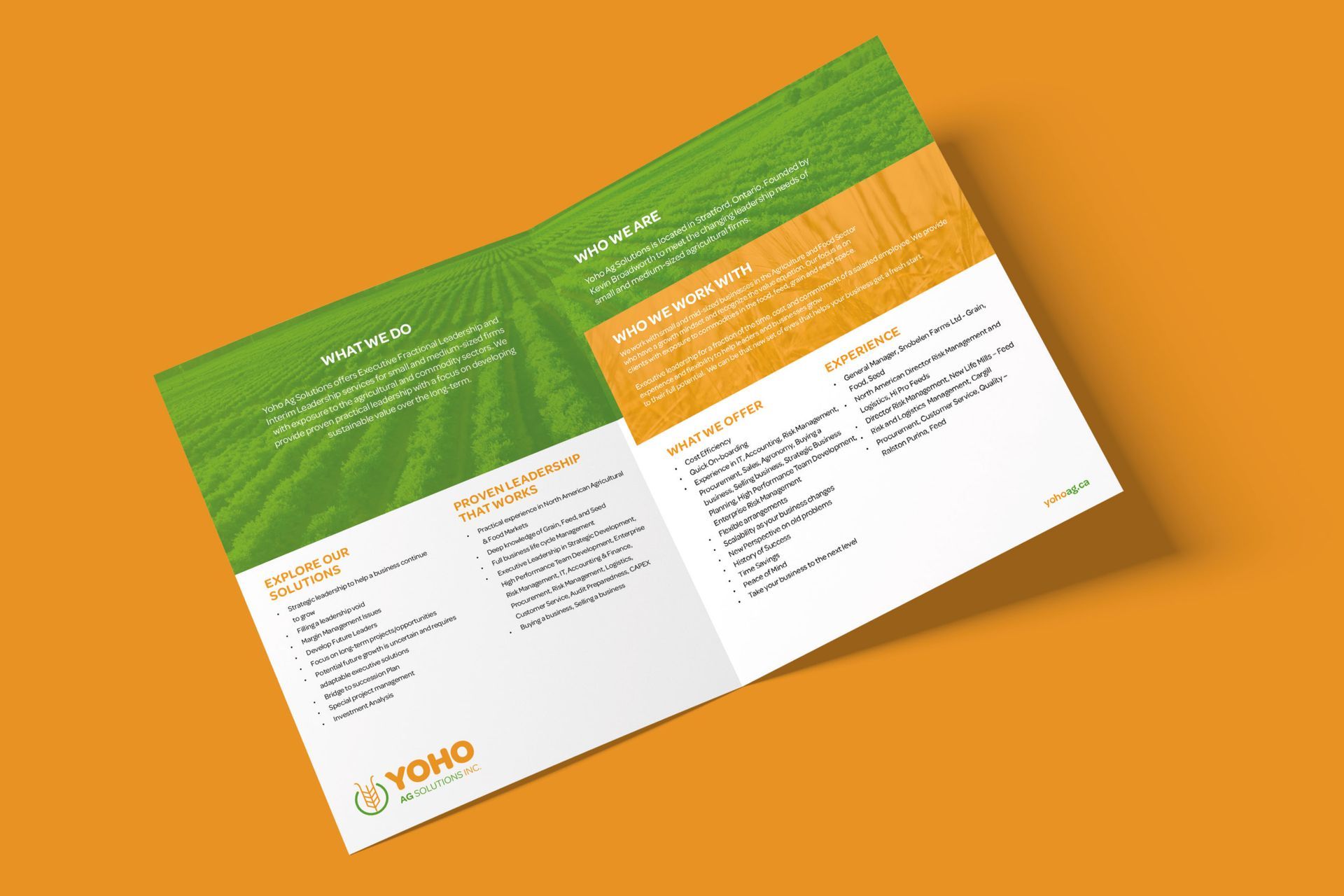 Yoho Ag Solutions brochure design