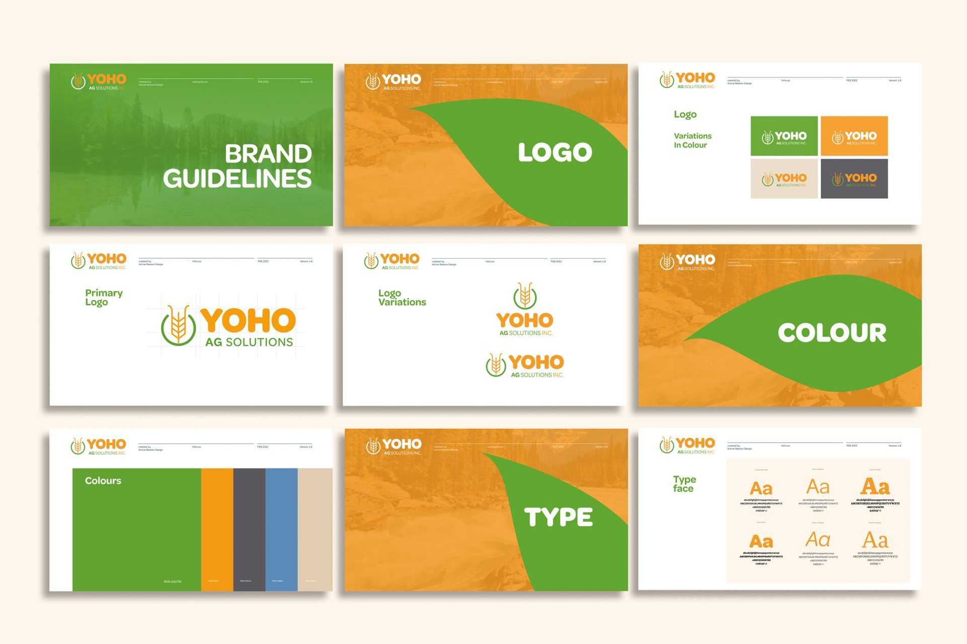 Yoho Ag Solutions brand guide and logo design