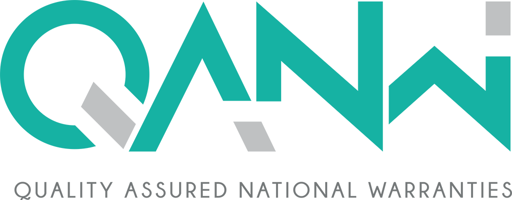 Logo for Quality Assured National Warranties: teal QAN with a gray checkmark shape and a gray dot above the small teal "i".