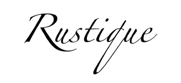 "Rustique" written in elegant script.