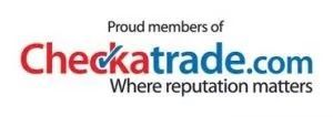 Checkatrade logo with red, blue, and white text, 