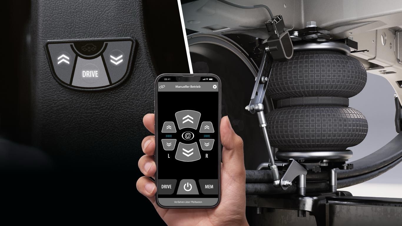 Wohnmobil mit verbessertem Fahrkomfort durch Luftfahrwerk