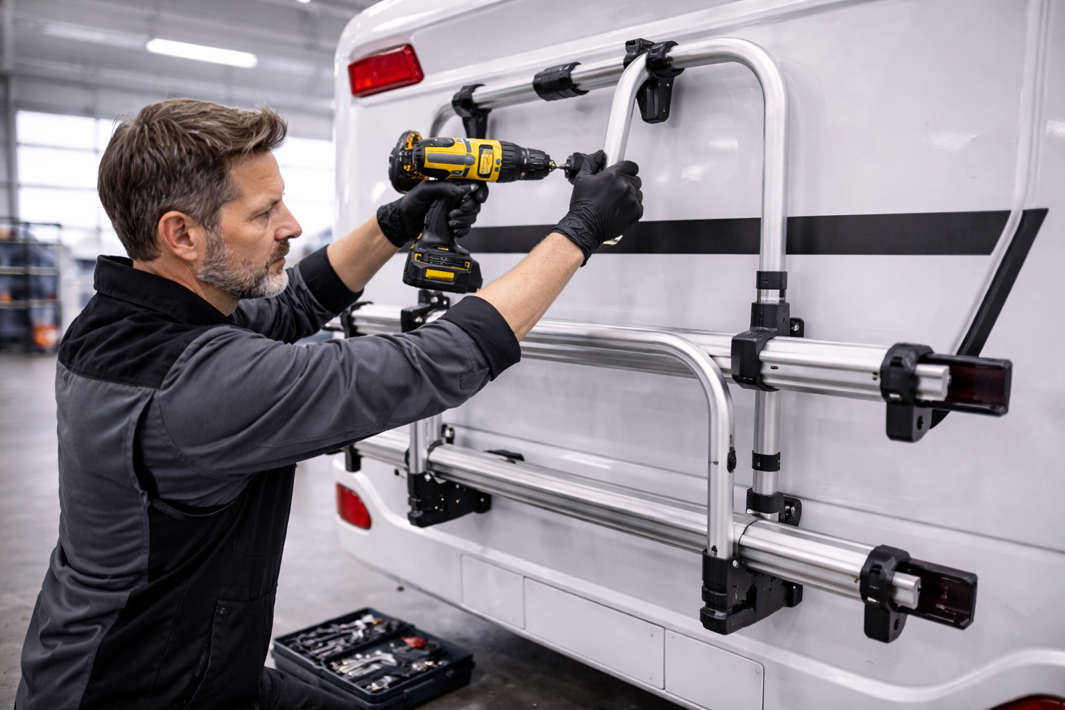 Zubehörmontage am Fahrzeug