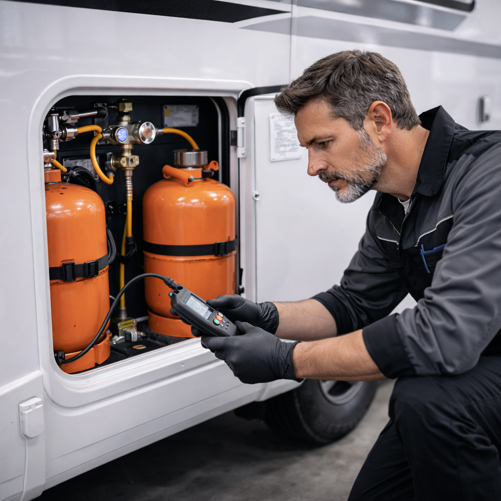 Gasprüfung am Wohnmobil