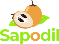 A logo for sapodil shows a fruit cut in half