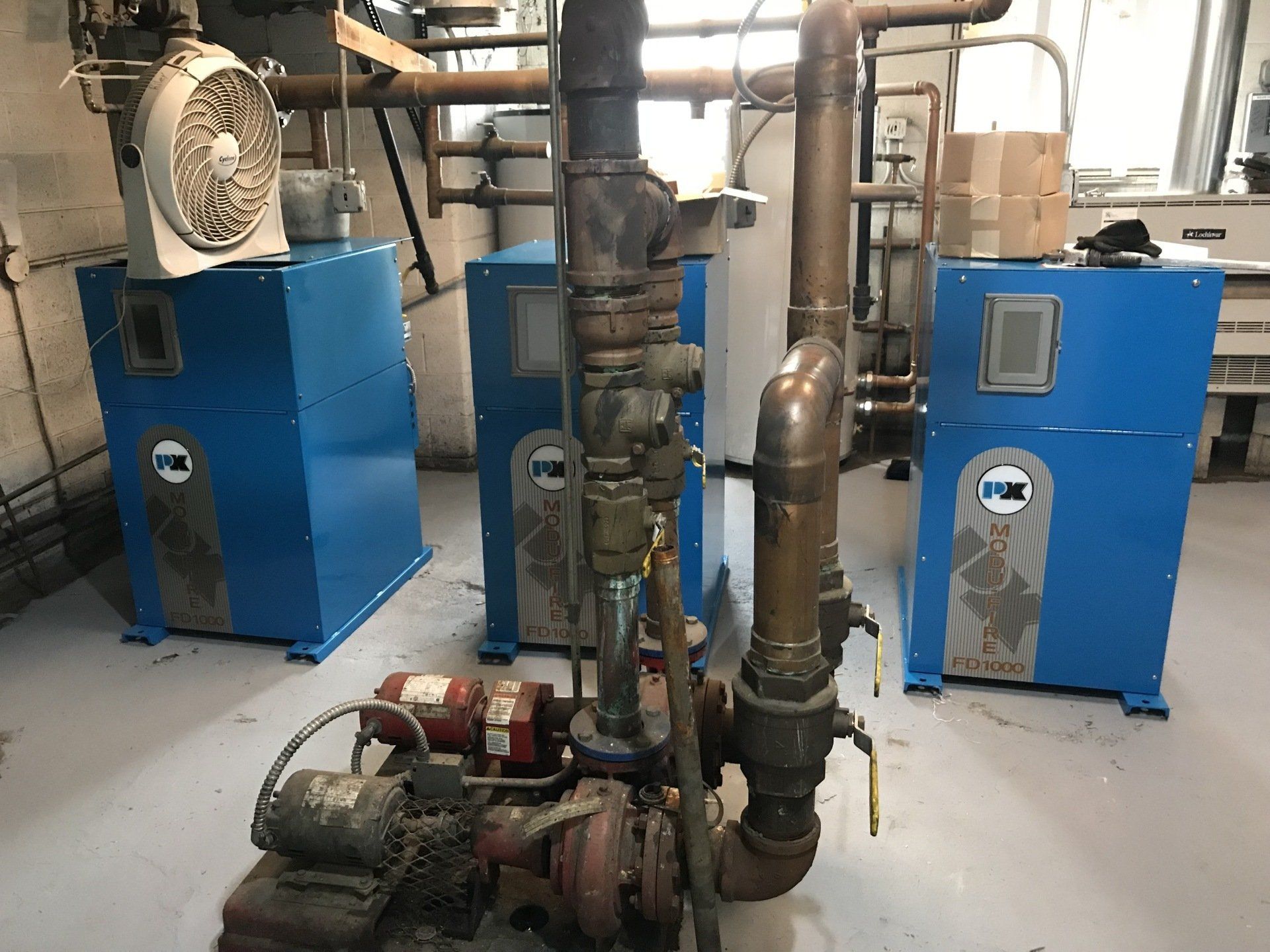 Zoom In of Blue Boiler — Detroit, MI — Astro Heating & Cooling Inc.