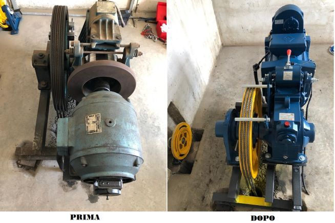 impianto di un ascensore sostituito