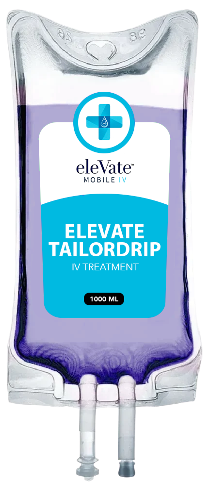 A bag of elevate tailordrip is sitting on a table.