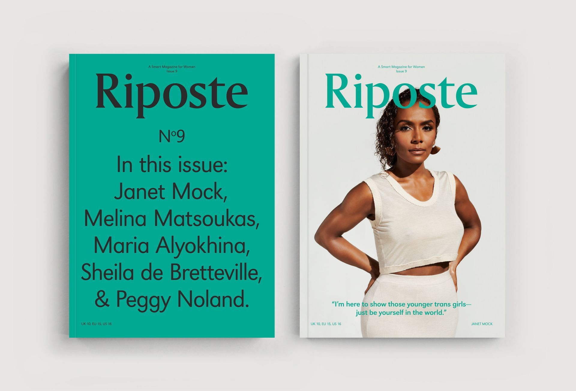 An image of the Riposte magazine cover layout, featured in an article by a magazine designer at The End Creative Agency