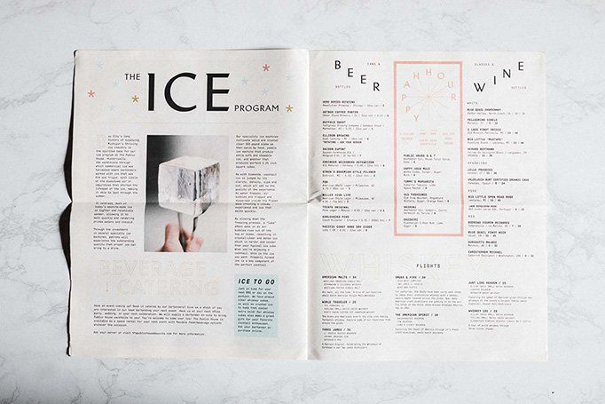 The Public House menu design, showcased in an article by The End Creative Agency, a leading graphic design agency known for their expertise in menu and visual communication design