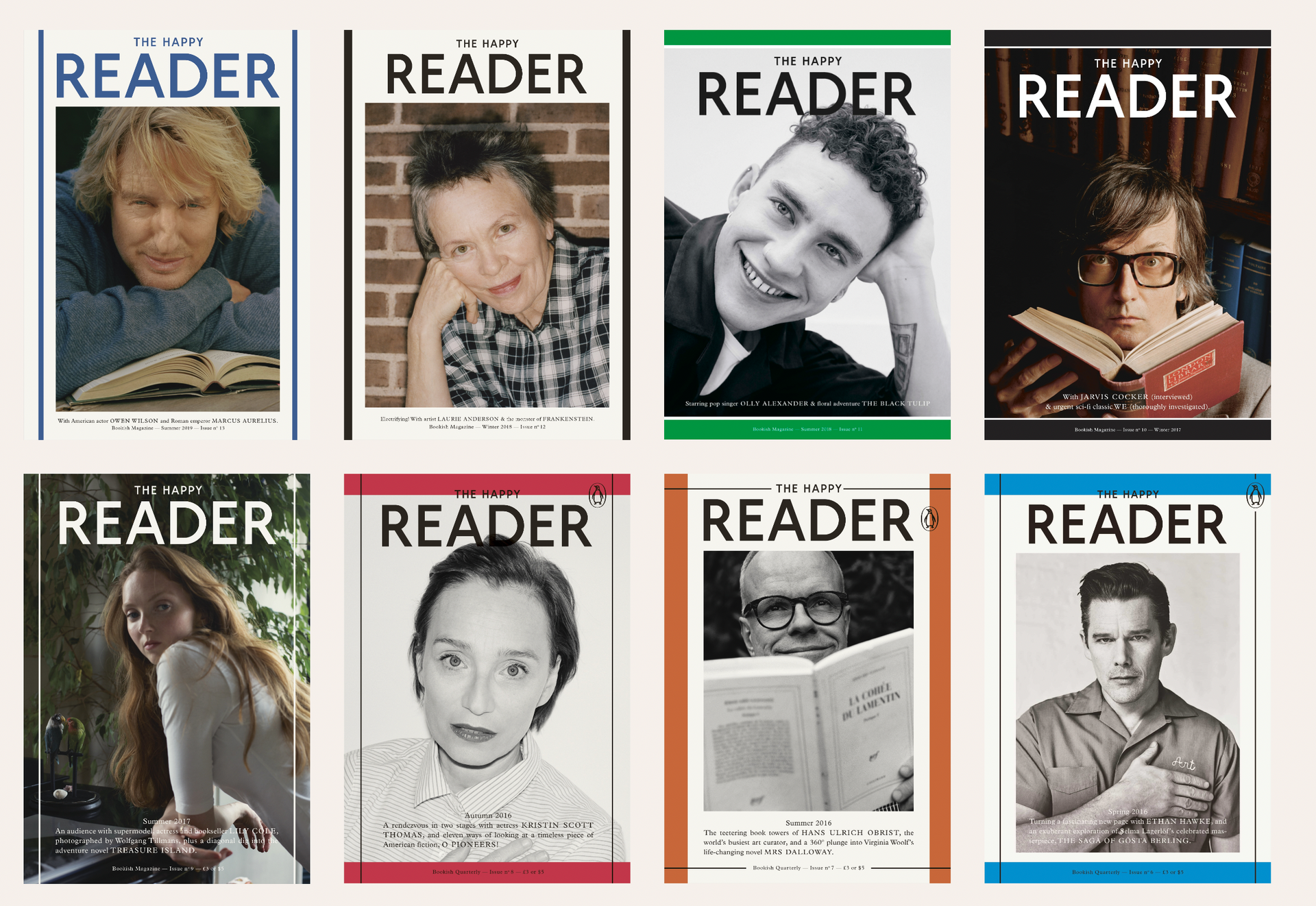 A magazine designer from The End Creative Agency is writing about The Happy Reader magazine, highlighting its layout and connection to graphic design in Australia.