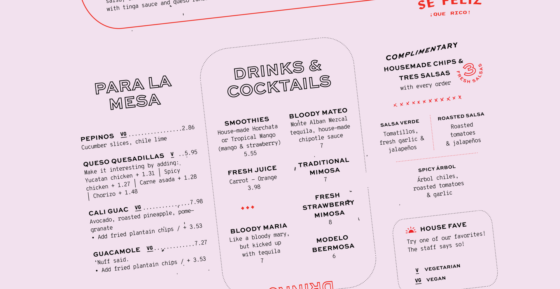 The Belair Cantina menu design, displayed in an article written by a menu designer at The End Creative Agency