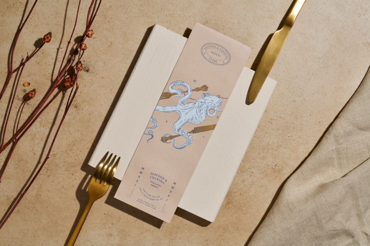 This image of a restaurant menu highlights its design and layout as discussed by a branding expert at The End Creative Agency, a Sydney-based graphic design agency.