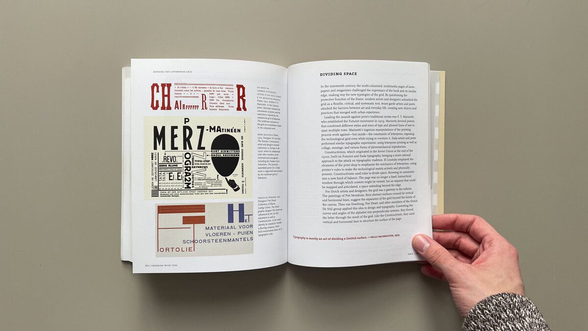 Photograph of Ellen Lupton's book on graphic design, discussed in an article authored by a designer at The End Creative Agency.