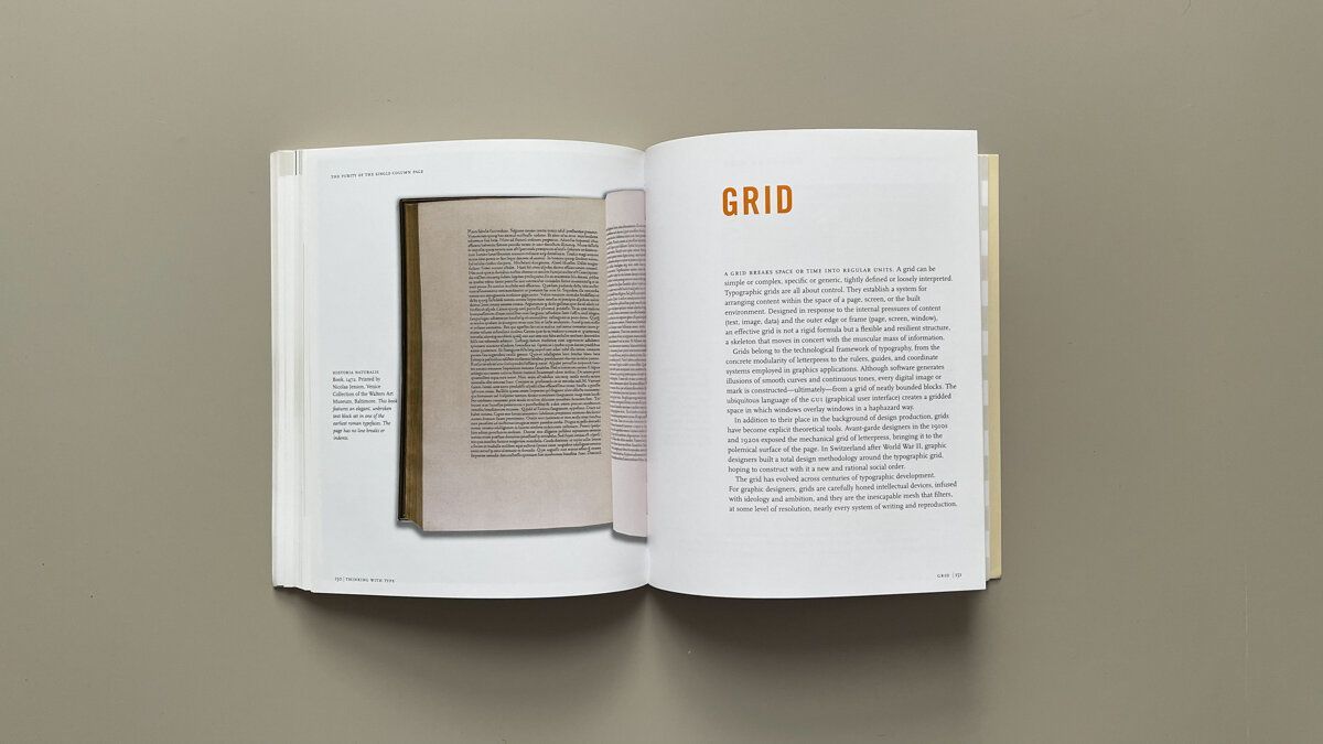 Photography showcasing a graphic design book by Ellen Lupton, highlighted in an article by a designer at The End Creative Agency in Sydney.