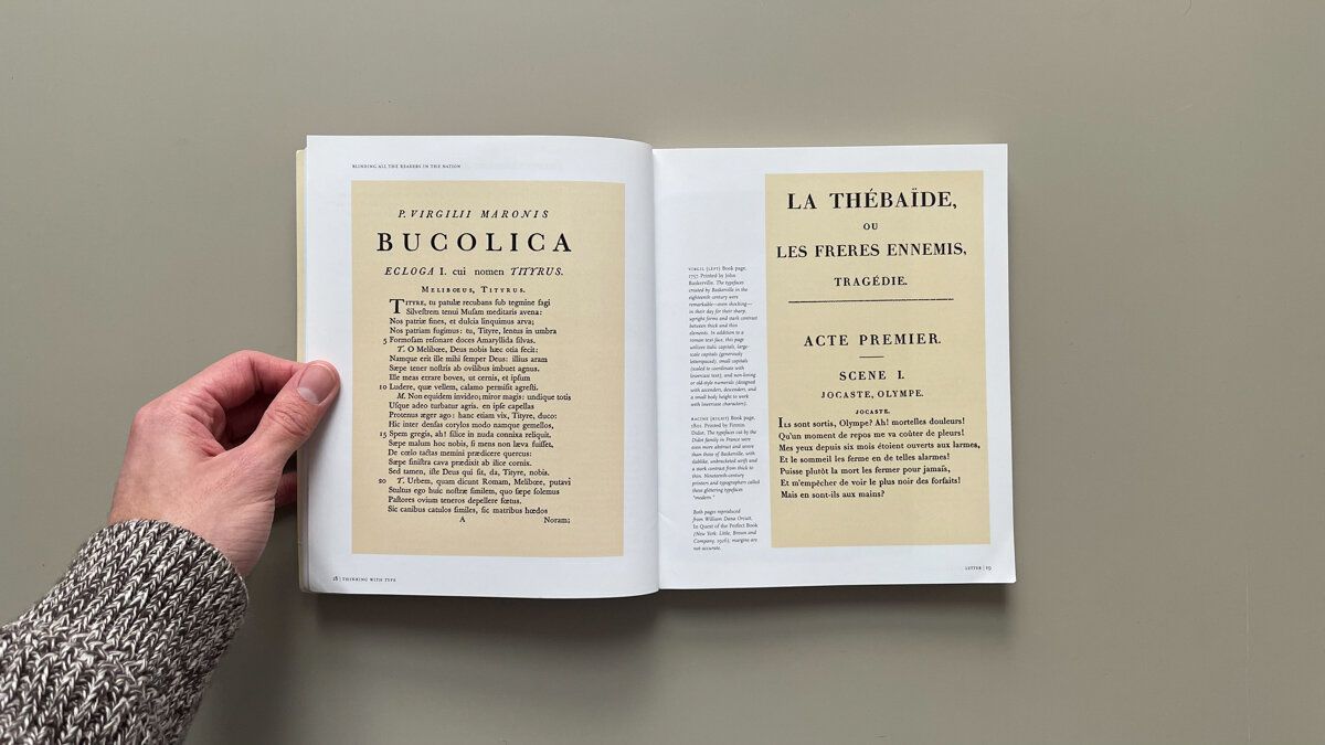 A graphic design article, with input from a designer at The End Creative Agency, about the book Thinking with Type, authored by Ellen Lupton.