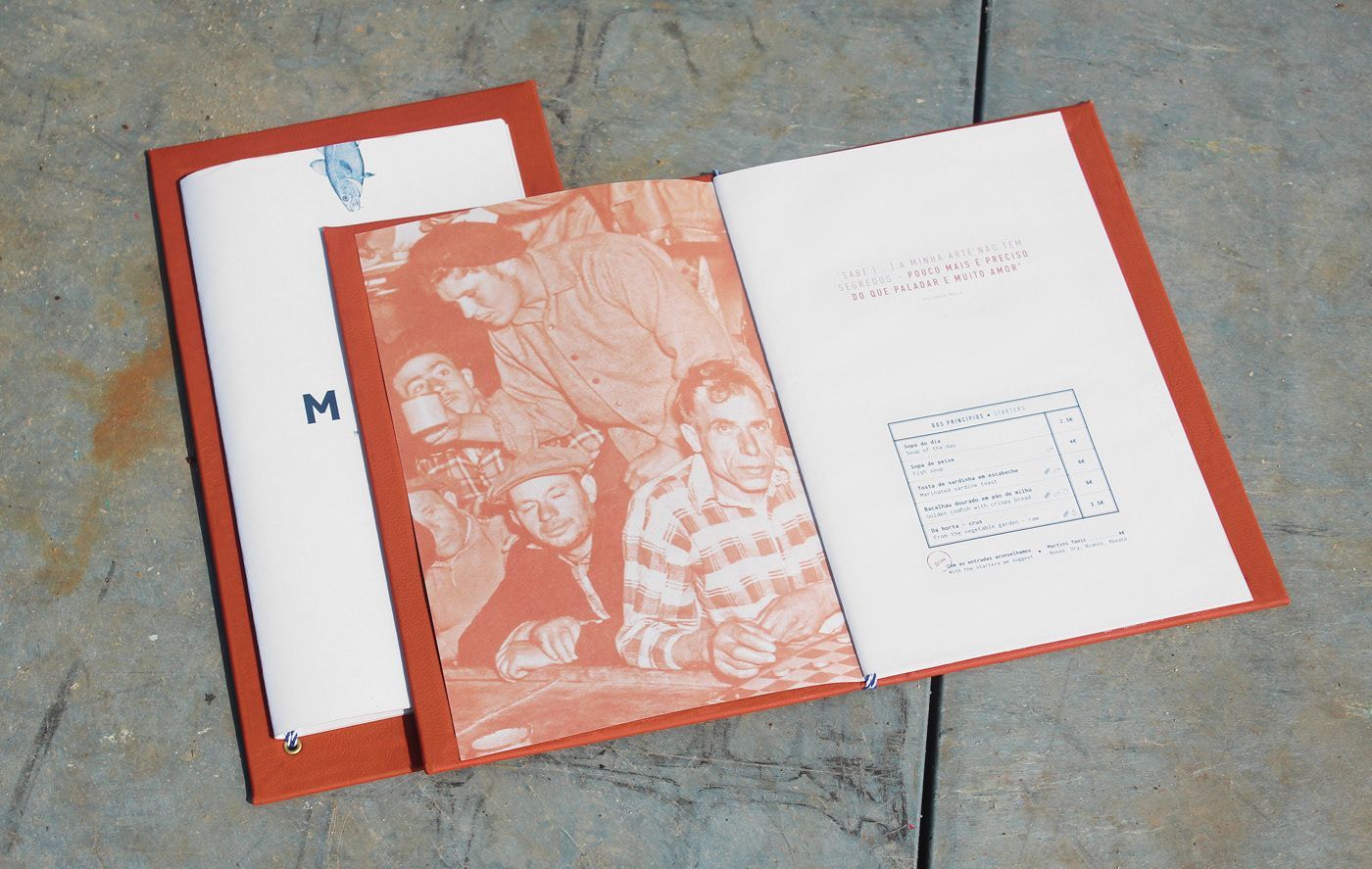 An image of menu layout of Meria, featured in an article by a designer at The End Creative Agency