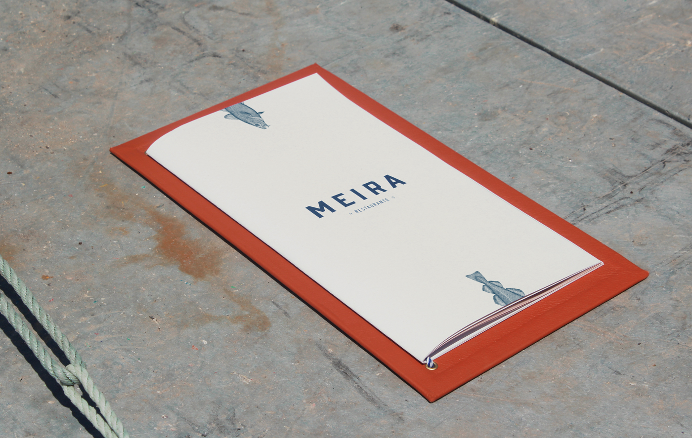 Cover of the Meira menu, presented in an article by The End Creative Agency, a graphic design agency based in Sydney