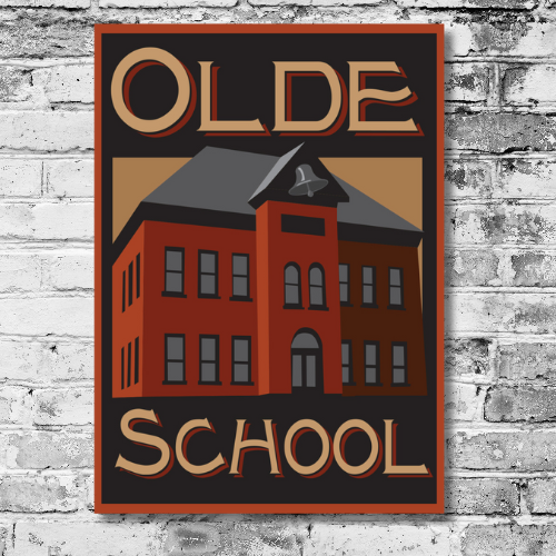 Olde School logo sample