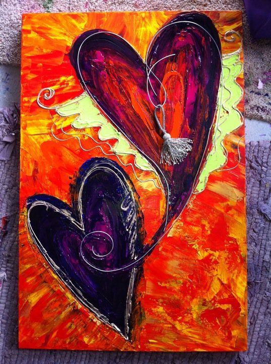 Two Orange Hearts by Lucinda Sperry