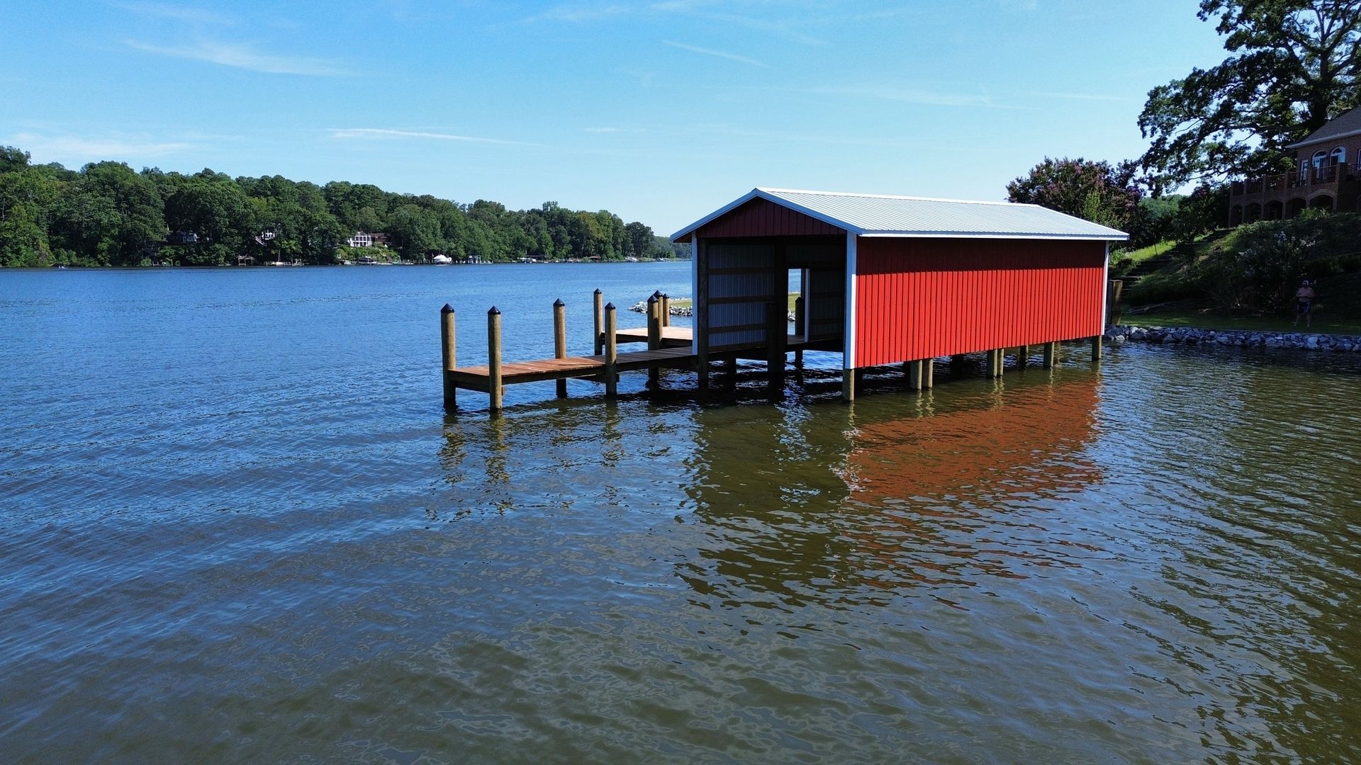 Boathouse and pier