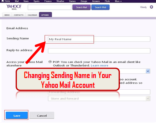 how to change picture in yahoo mail