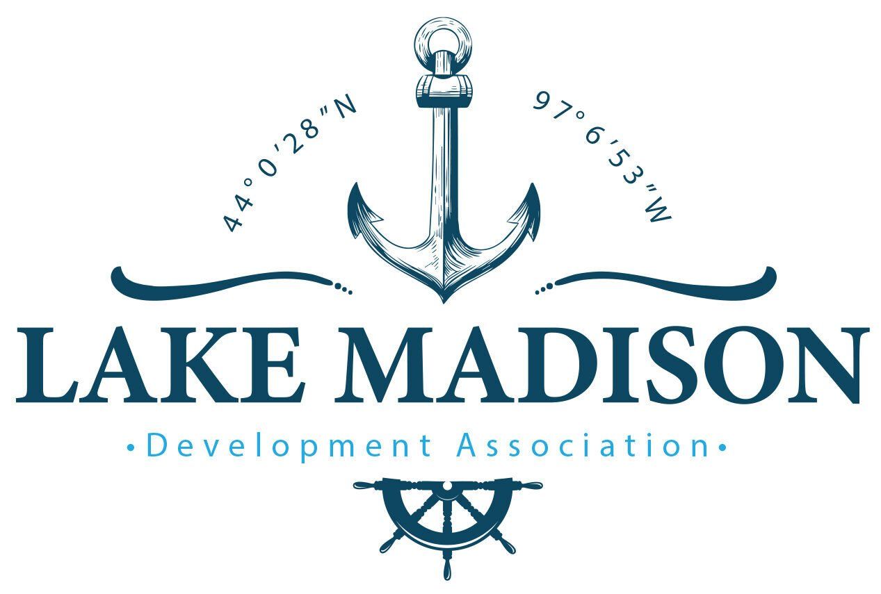 The lake madison development association logo has an anchor on it.