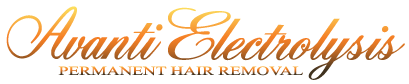 A logo for avanti electrolysis permanent hair removal