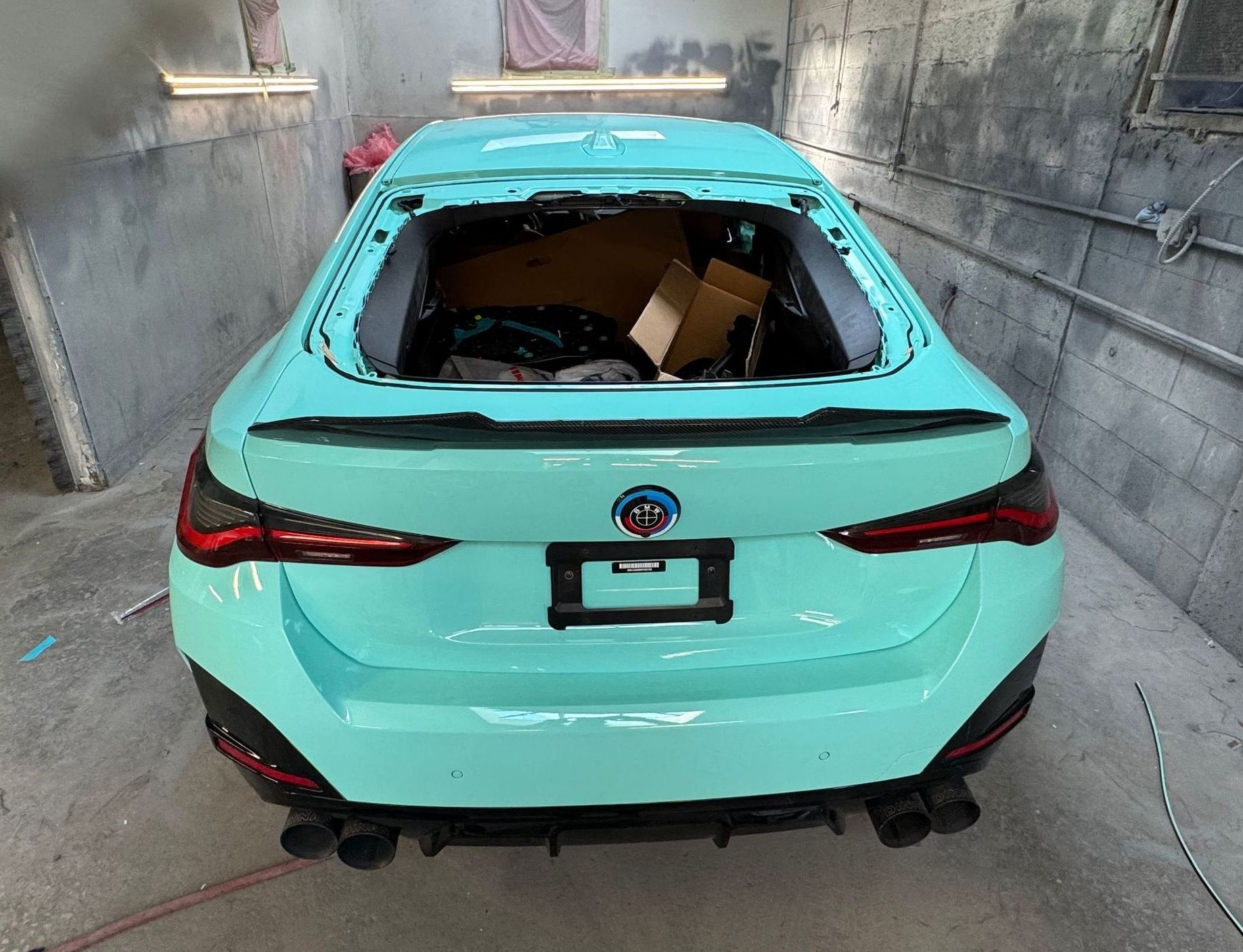 Before back glass replacement in Baltimore, MD