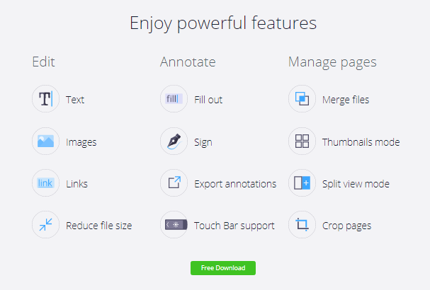 PDF Expert features