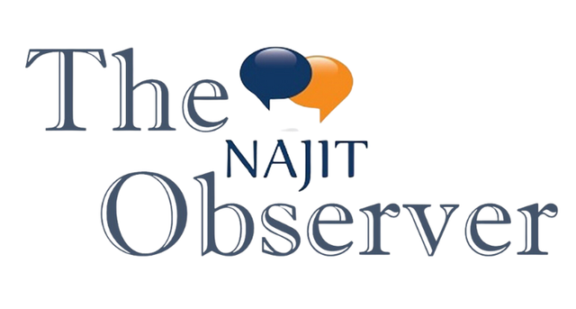 The  NAJIT Observer logo with blue and orange speech bubble above text