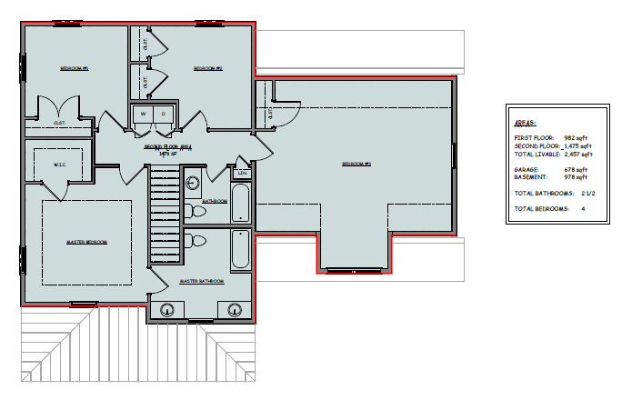 Manchester Floorplans & Elevations Second Floor — Essex, VT — Dousevicz Inc