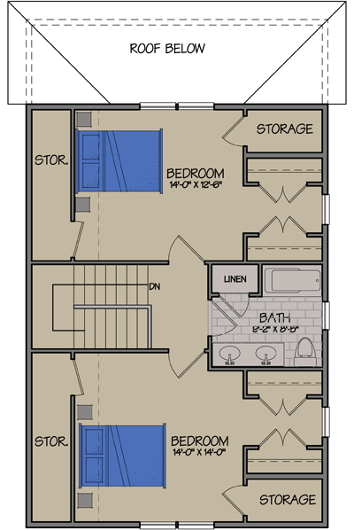 Aspen Floorplans & Elevations Second Floor — Essex, VT — Dousevicz Inc