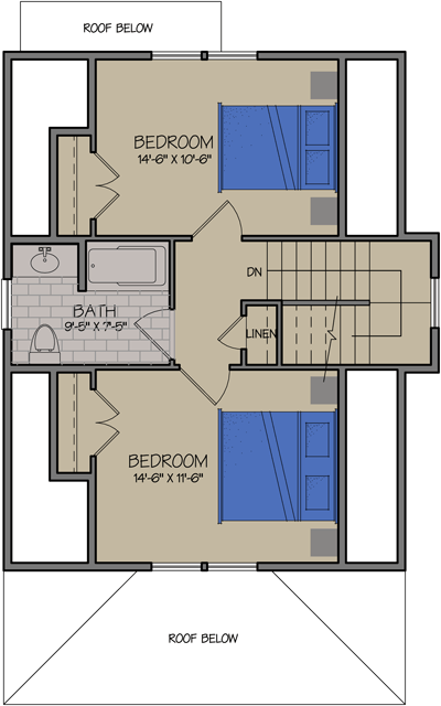 Beech Floorplans & Elevations Second Floor — Essex, VT — Dousevicz Inc