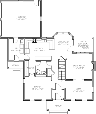 Chittenden Floorplans & Elevations First Floor — Essex, VT — Dousevicz Inc