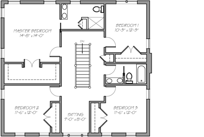 Chittenden Floorplans & Elevations Second Floor — Essex, VT — Dousevicz Inc