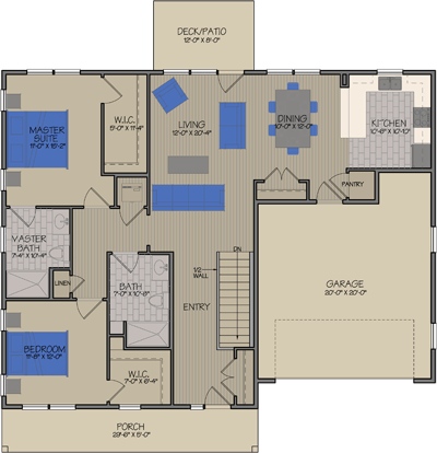 Kennedy Floorplans & Elevations First Floor — Essex, VT — Dousevicz Inc