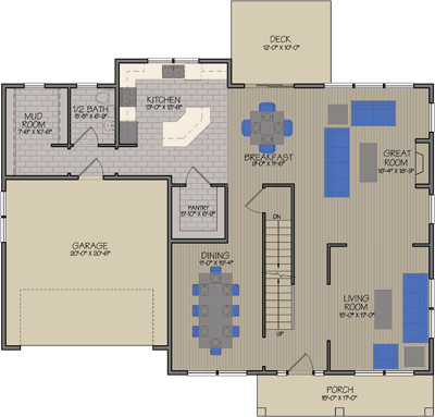 Lyndon Floorplans & Elevations First Floor — Essex, VT — Dousevicz Inc