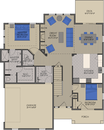 Windham Floorplans & Elevations First Floor — Essex, VT — Dousevicz Inc
