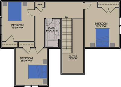 Windsor Floorplans & Elevations Second Floor — Essex, VT — Dousevicz Inc