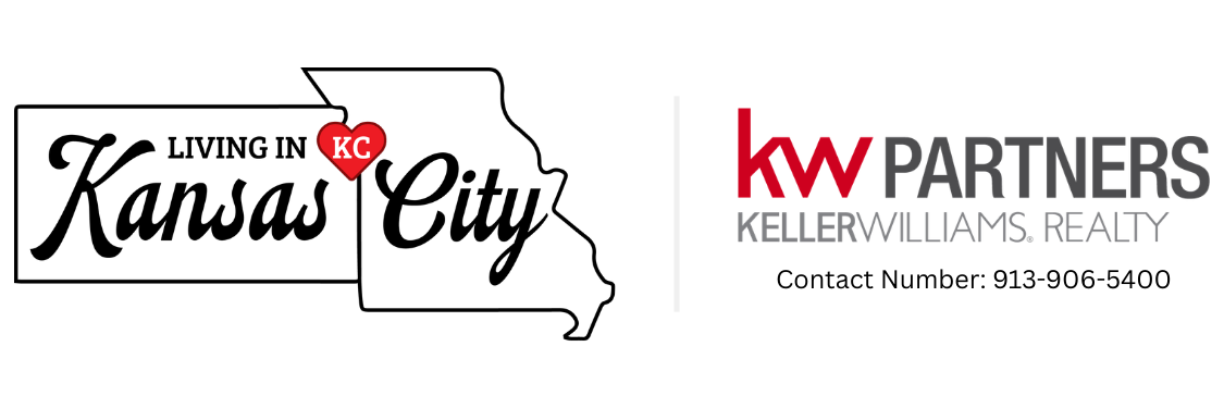 The logos for kansas city living in kansas city and exp realty