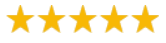 Google five star review gold stars