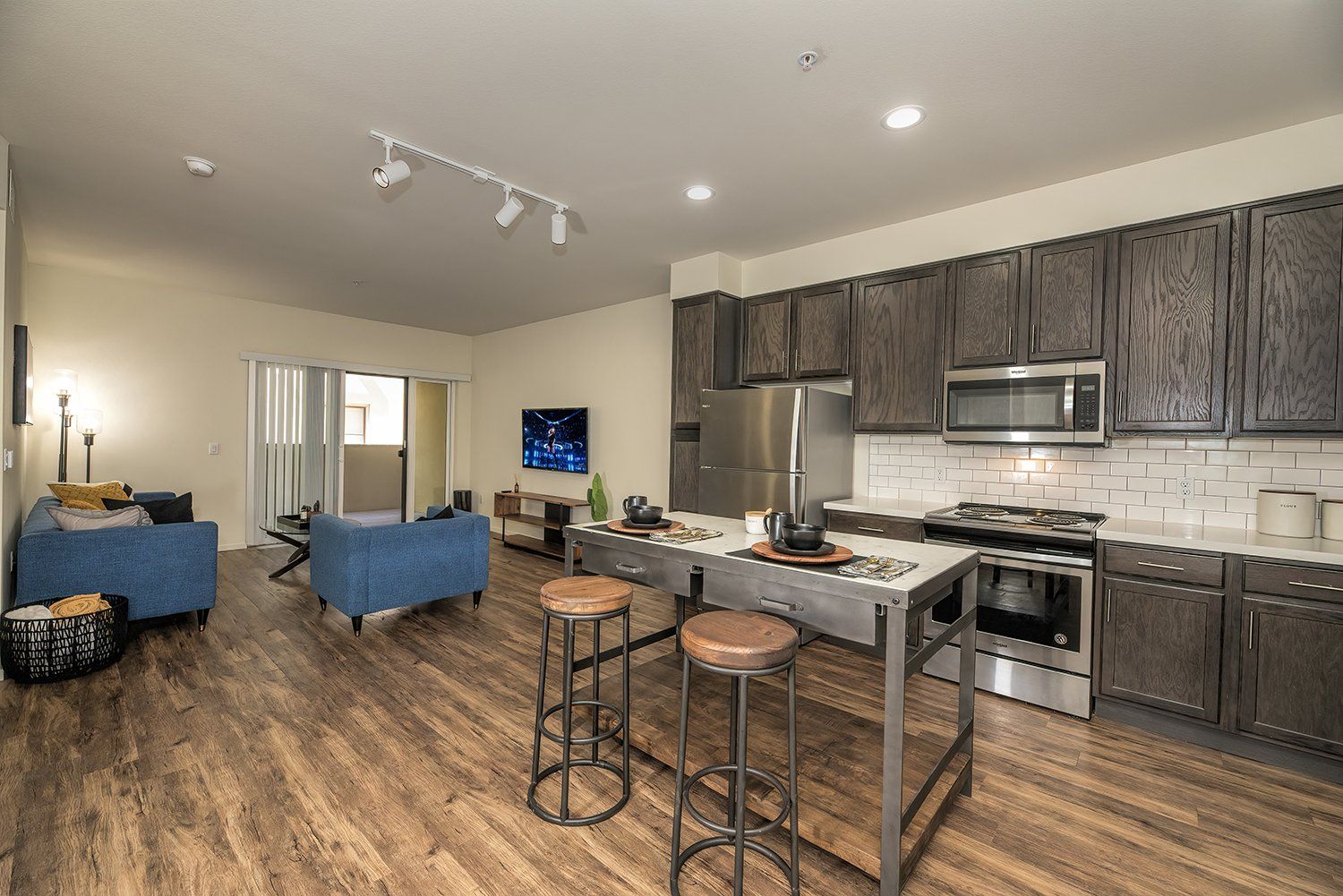 bar stools in kitchen