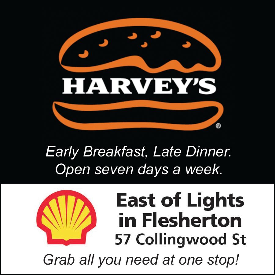 Harvey's  Flesherton and Shell Gas station ad.