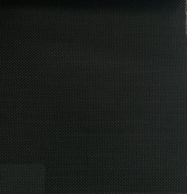 A close up of a piece of black fabric with a grid pattern.